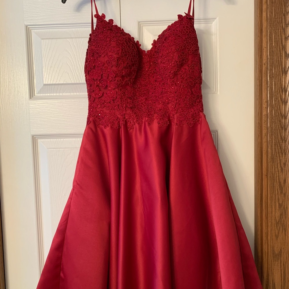 Deep red formal dress